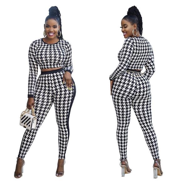 women's two piece pants sets women plaid autumn tracksuits high waist stretchy sportswear crop and leggings matching outfits, White
women's two piece pants sets women plaid autumn tracksuits high waist stretchy sportswear crop and leggings matching outfits, White