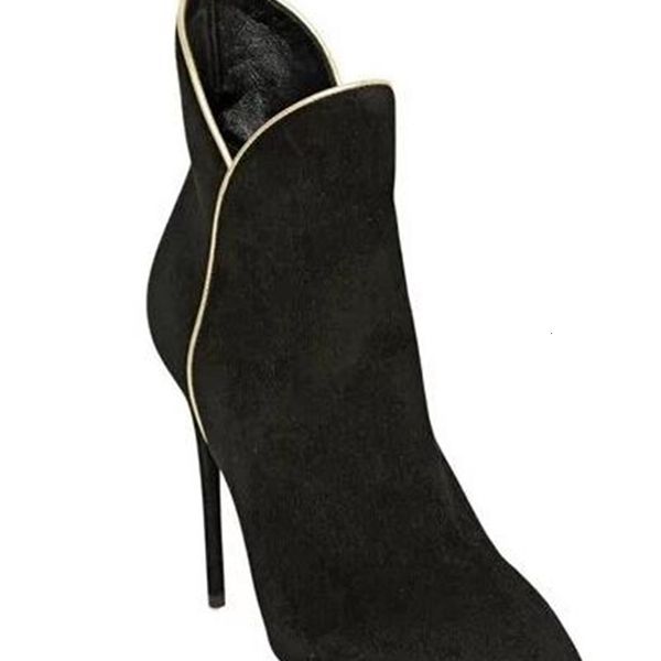 boot and elegant beauty black women suede ankle boots luxury leather concise gold ruffles foot points lady stile twin shoes party
boot and elegant beauty black women suede ankle boots luxury leather concise gold ruffles foot points lady stile twin shoes party