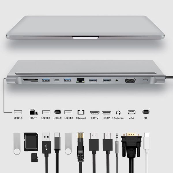 hubs usb-c lapdock station hub 12 in 1 type-c to usb3.1 dongle adapter multi-function docking
hubs usb-c lapdock station hub 12 in 1 type-c to usb3.1 dongle adapter multi-function docking