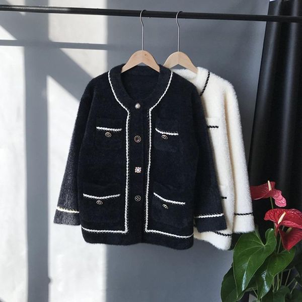 women's knits & tees imitation mink velvet all-match 2021 autumn and winter korean style loose western sweater knitted cardigan top, White
women's knits & tees imitation mink velvet all-match 2021 autumn and winter korean style loose western sweater knitted cardigan top, White