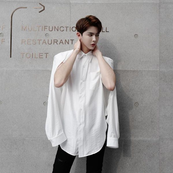 spring juvenile shirt fashion casual loose personality long sleeve men's plus size stage singer costumes shirts, White;black
spring juvenile shirt fashion casual loose personality long sleeve men's plus size stage singer costumes shirts, White;black