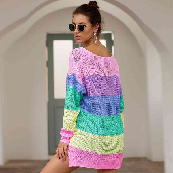colorfull raiow patchwork knitted sweater women autumn o-neck loose sweaters woman casual pullovers winter long sleeve, White;black
colorfull raiow patchwork knitted sweater women autumn o-neck loose sweaters woman casual pullovers winter long sleeve, White;black