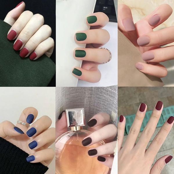 false nails 24pcs solid color matte short round&square head nail press full cover art artificial fingernails fake manicure tools, Red;gold
false nails 24pcs solid color matte short round&square head nail press full cover art artificial fingernails fake manicure tools, Red;gold