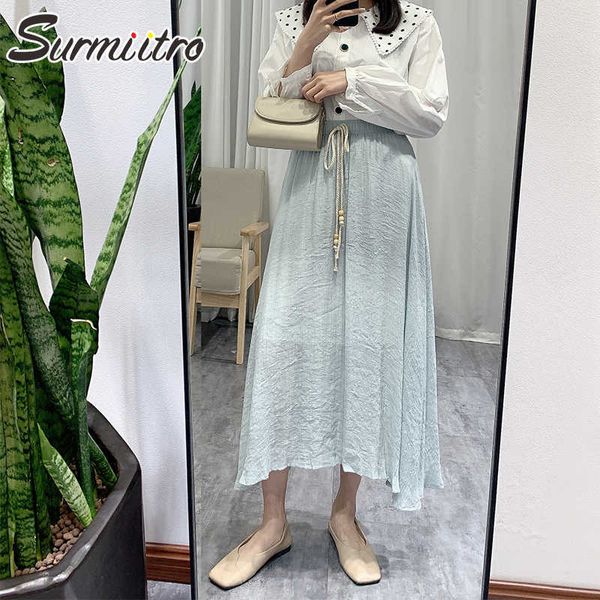surmiitro spring summer cotton linen long skirt women korean style lace up high waist aesthetic midi skirt female 210712, Black
surmiitro spring summer cotton linen long skirt women korean style lace up high waist aesthetic midi skirt female 210712, Black