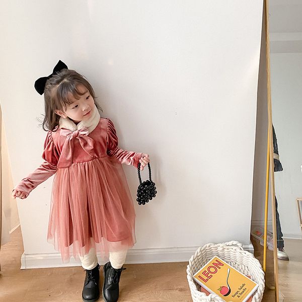 korean style winter fashion bling velvet warm princess dress for girls fashion mesh thicken dresses with fur collar 210508, Red;yellow
korean style winter fashion bling velvet warm princess dress for girls fashion mesh thicken dresses with fur collar 210508, Red;yellow