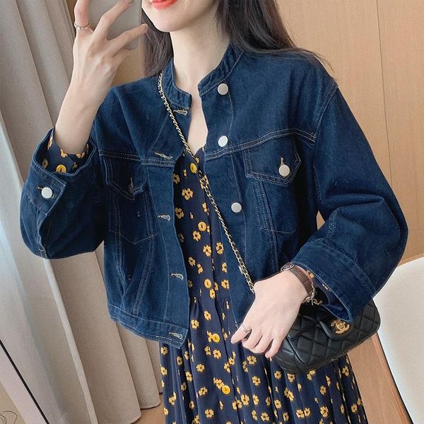 women's jackets womens o neck coats jacket elastic short base spring autumn denim women plus size long sleeve jeans, Black;brown
women's jackets womens o neck coats jacket elastic short base spring autumn denim women plus size long sleeve jeans, Black;brown