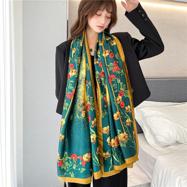 scarves silk floral luxury headband shawl scarf women warm autumn bufanda muslim pashminahijab wraps hair band bag echarpe 180*90cm, Blue;gray
scarves silk floral luxury headband shawl scarf women warm autumn bufanda muslim pashminahijab wraps hair band bag echarpe 180*90cm, Blue;gray