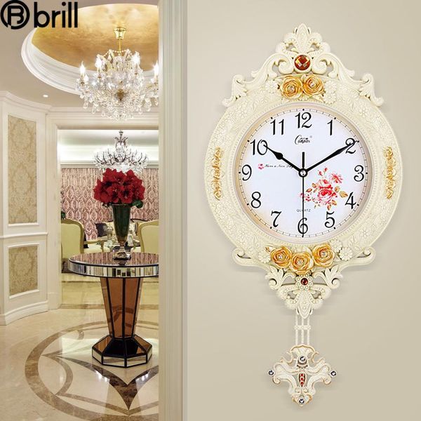 european pendulum clocks wall home decor shabby chic creative watches silent living room decoration horloge gift
european pendulum clocks wall home decor shabby chic creative watches silent living room decoration horloge gift