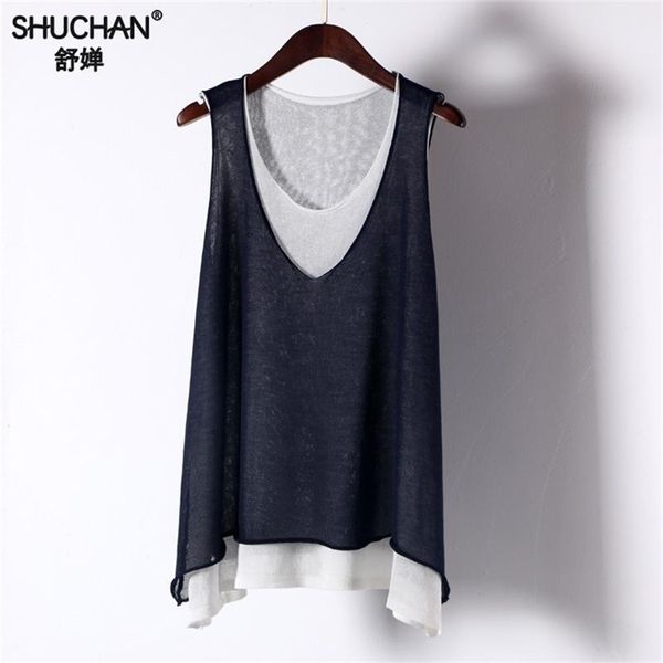 shuchan linen patchwork loose tank casual fashion shirt for woman summer women clothing sleeveless 210705, White
shuchan linen patchwork loose tank casual fashion shirt for woman summer women clothing sleeveless 210705, White