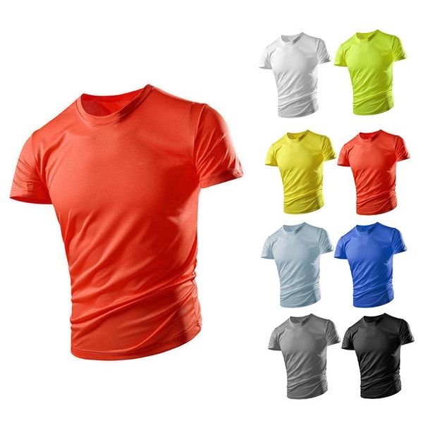 running jerseys the men's ice silk short-sleeved t-shirt quick-drying clothes summer solid color mesh breathable loose plus size sports, Black;blue
running jerseys the men's ice silk short-sleeved t-shirt quick-drying clothes summer solid color mesh breathable loose plus size sports, Black;blue