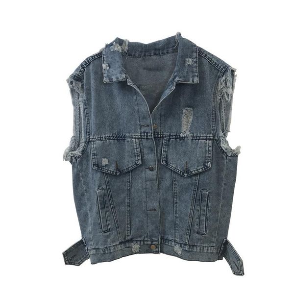 women's vests rlyaeiz spring denim vest 2021 summer fashion hole loose water washing basic sleeveless jeans jackets coats, Black;white
women's vests rlyaeiz spring denim vest 2021 summer fashion hole loose water washing basic sleeveless jeans jackets coats, Black;white