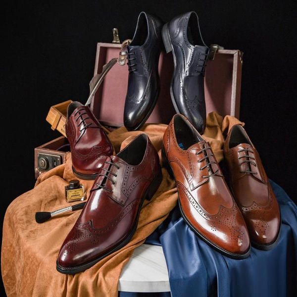 dress shoes phenkang men genuine wingtip leather oxford pointed toe lace-up oxfords brogues wedding business platform, Black
dress shoes phenkang men genuine wingtip leather oxford pointed toe lace-up oxfords brogues wedding business platform, Black