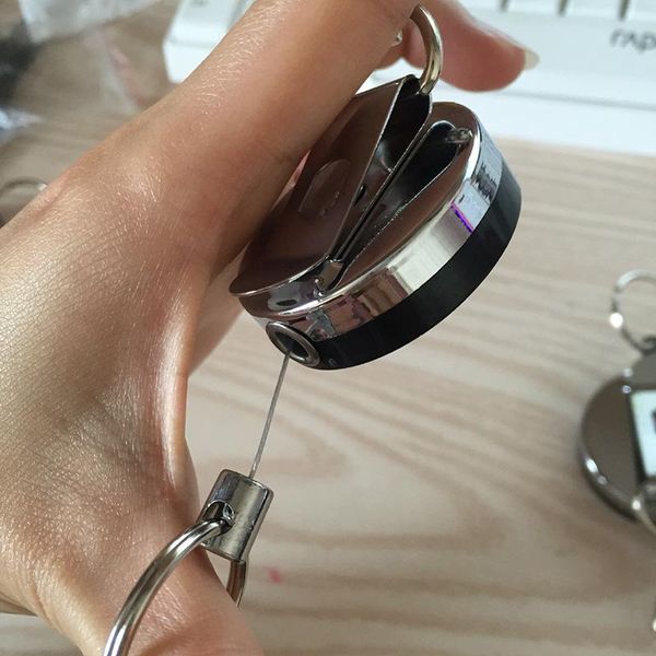 keychains resilience steel wire rope elastic keyring sporty retractable alarm keychain anti-lost keys trinket j1935, Silver
keychains resilience steel wire rope elastic keyring sporty retractable alarm keychain anti-lost keys trinket j1935, Silver