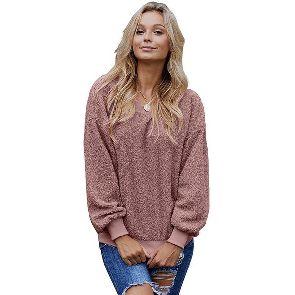 women's hoodies & sweatshirts women autumn winter solid color plus velvet sweatshirt round neck long sleeve loose casual jacket, Black 
women's hoodies & sweatshirts women autumn winter solid color plus velvet sweatshirt round neck long sleeve loose casual jacket, Black