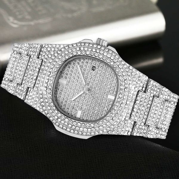 watch hip hop super cool hip watch rap men's strap calendar sky star steel band diamond watch, Slivery;brown
watch hip hop super cool hip watch rap men's strap calendar sky star steel band diamond watch, Slivery;brown