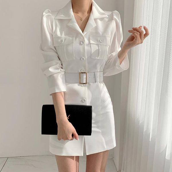 casual dresses spring notched dress french style two pocket single breasted vintage elegant slim show thin office lady, Black;gray
casual dresses spring notched dress french style two pocket single breasted vintage elegant slim show thin office lady, Black;gray