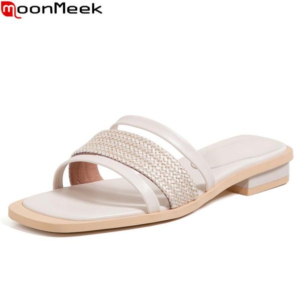 moonmeek 2021 arrival women slippers comfortable low heel square toe ladies mules shoes summer casual beige white, Black
moonmeek 2021 arrival women slippers comfortable low heel square toe ladies mules shoes summer casual beige white, Black