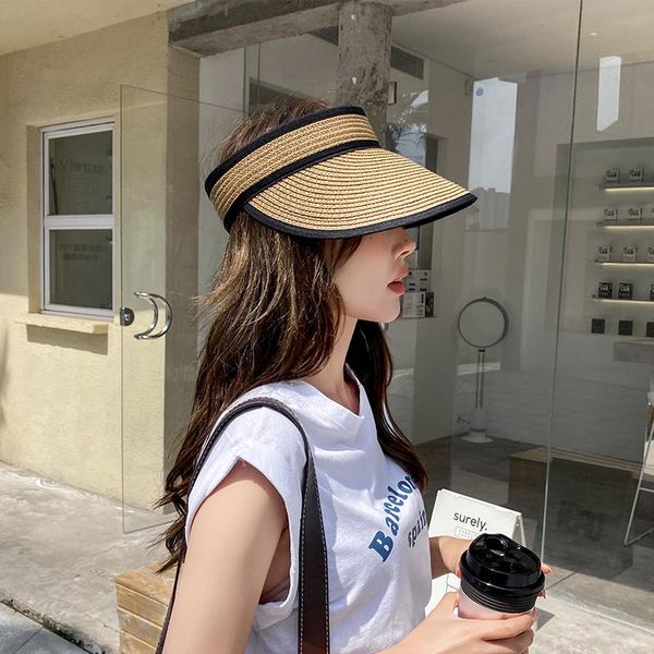 wide brim hats ladies empty hat net red summer foldable fashion anti-ultraviolet straw cap japanese outdoor travel wild sun, Blue;gray
wide brim hats ladies empty hat net red summer foldable fashion anti-ultraviolet straw cap japanese outdoor travel wild sun, Blue;gray