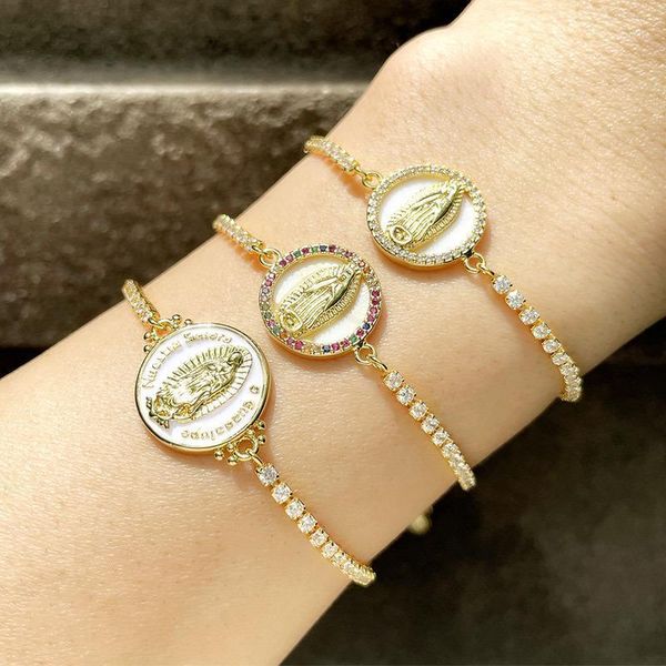 charm bracelets 3pcs/lot wholesale bobey virgin mary bracelet in bulk ins mesh red niche design with colored zircon adjustable1, Golden;silver
charm bracelets 3pcs/lot wholesale bobey virgin mary bracelet in bulk ins mesh red niche design with colored zircon adjustable1, Golden;silver