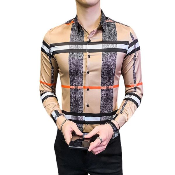 men's dress shirts 26 colour size -6xl luxury boutique fashion printed slim casual long-sleeved shirt european american street male so, White;black
men's dress shirts 26 colour size -6xl luxury boutique fashion printed slim casual long-sleeved shirt european american street male so, White;black