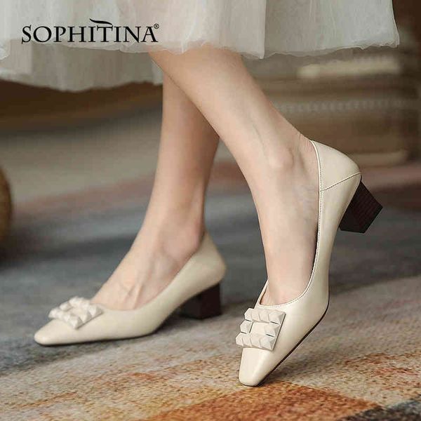 sophitina korean women shoes thick heel comfortable shallow mouth square toe outing shoes genuine leather women pumps tpr ao478 210513, Black
sophitina korean women shoes thick heel comfortable shallow mouth square toe outing shoes genuine leather women pumps tpr ao478 210513, Black