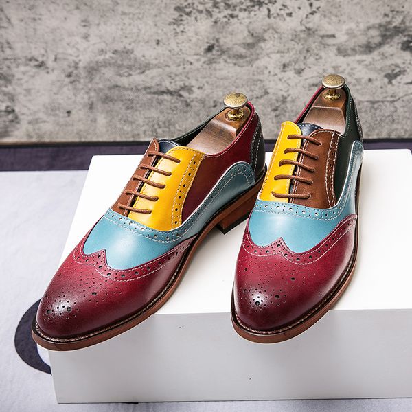 men brogue shoes genuine leather party wedding shoes mens casual office business shoes luxury brand oxfords plus size 38-48 skor, Black
men brogue shoes genuine leather party wedding shoes mens casual office business shoes luxury brand oxfords plus size 38-48 skor, Black