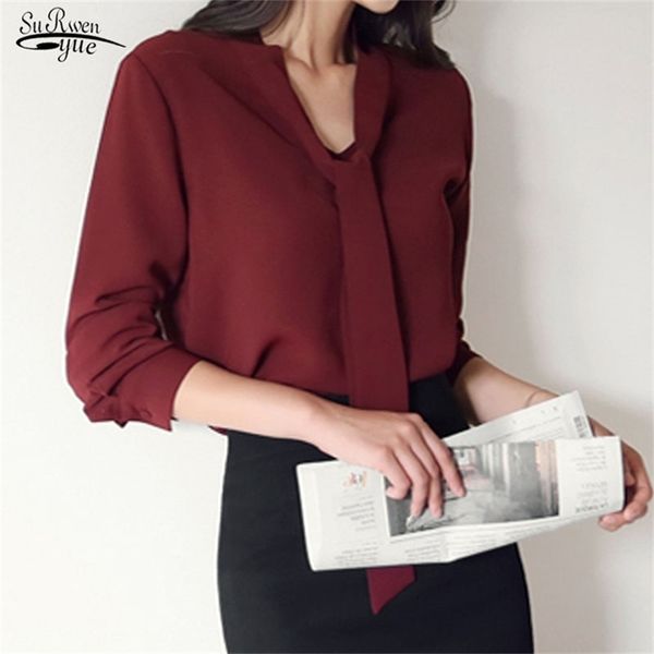loose women and blouses long sleeve bow tie korean ladies clothing chiffon shirts blouse solid color shirt 699c 210421, White
loose women and blouses long sleeve bow tie korean ladies clothing chiffon shirts blouse solid color shirt 699c 210421, White
