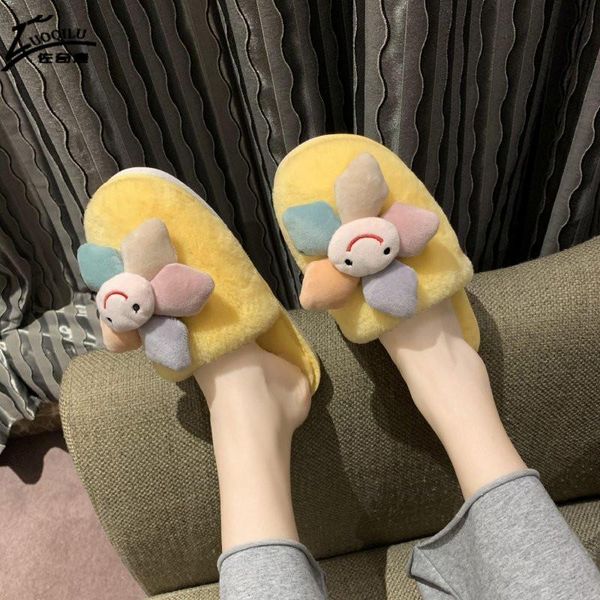 slippers women plush home sun flower faux fur warm flat girls shoes slip on autumn winter indoor furry ladies slides, Black
slippers women plush home sun flower faux fur warm flat girls shoes slip on autumn winter indoor furry ladies slides, Black