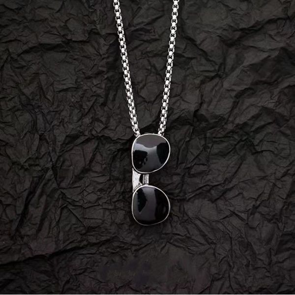pendant necklaces sunglasses necklace titanium steel personality accessories hip hop cool couple men and women, Silver
pendant necklaces sunglasses necklace titanium steel personality accessories hip hop cool couple men and women, Silver