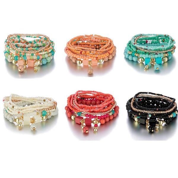 charm bracelets 6 pcs/set layered colorful africa beads set for women ethnic boho bracelet girls wristband hand jewelry accessories, Golden;silver
charm bracelets 6 pcs/set layered colorful africa beads set for women ethnic boho bracelet girls wristband hand jewelry accessories, Golden;silver