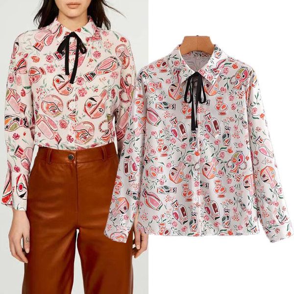 women's blouses & shirts 2021 women fashion vintage floral print casual long sleeve loose female blusas chic, White
women's blouses & shirts 2021 women fashion vintage floral print casual long sleeve loose female blusas chic, White