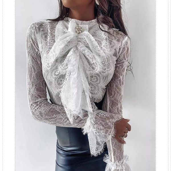 spring lace long sleeve blouse shirts fashion hollow out bowknot women ol casual slim shirt female women's blouses &, White
spring lace long sleeve blouse shirts fashion hollow out bowknot women ol casual slim shirt female women's blouses &, White