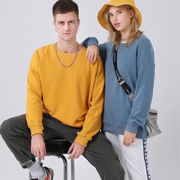 women's hoodies & sweatshirts autumn clothes solid color long sleeve o-neck sweatshirt couple's loose shoulder fashion spring coat, Black
women's hoodies & sweatshirts autumn clothes solid color long sleeve o-neck sweatshirt couple's loose shoulder fashion spring coat, Black