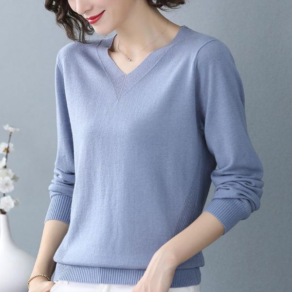 women's blouses & shirts fashion women 2021 long sleeve v-neck blouse knitted shirt clothes womens and c842, White
women's blouses & shirts fashion women 2021 long sleeve v-neck blouse knitted shirt clothes womens and c842, White