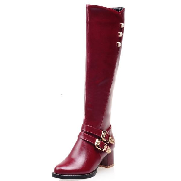 foot curb buckle knight 31-52 high tube autumn winter plush women's boots l-1, Black
foot curb buckle knight 31-52 high tube autumn winter plush women's boots l-1, Black