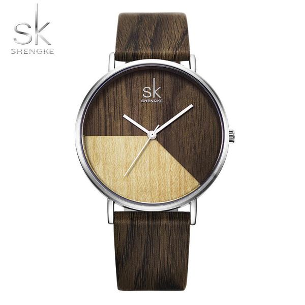 wristwatches shengke brand 0079 women watches wooden design leather strap fashion irregular clock vintage ladies quartz watch bayan kol saat, Slivery;brown
wristwatches shengke brand 0079 women watches wooden design leather strap fashion irregular clock vintage ladies quartz watch bayan kol saat, Slivery;brown
