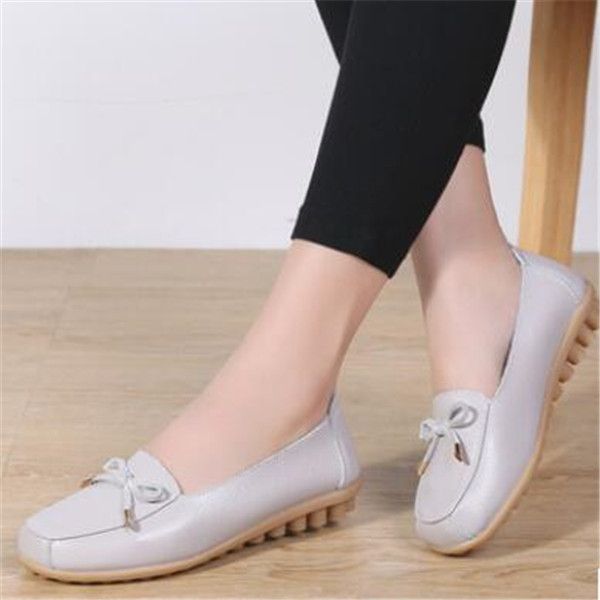 bowknot large size leather shoes mother low-flat-bottomed peas casual women's tendon soft-soled white nurse comfortable shoe, Black
bowknot large size leather shoes mother low-flat-bottomed peas casual women's tendon soft-soled white nurse comfortable shoe, Black
