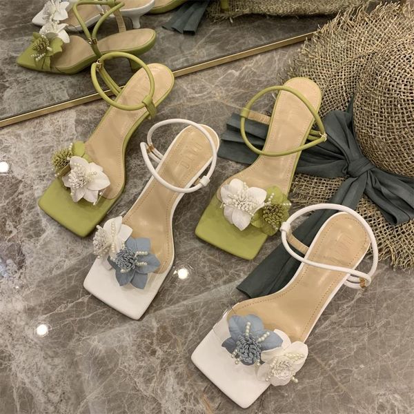 flower women sandals open toe ankle strap green/white summer slides thin low heels party dress shoes girl pumps, Black
flower women sandals open toe ankle strap green/white summer slides thin low heels party dress shoes girl pumps, Black