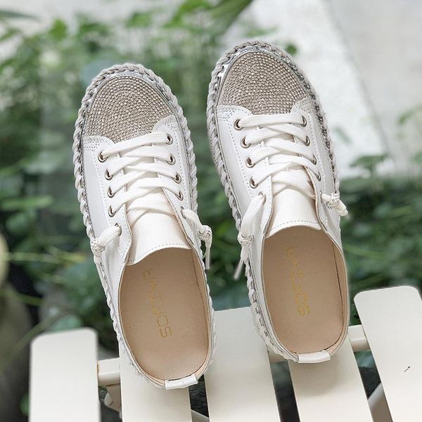 baotou half slippers female thick bottom wild rhinestone wedge heel pointed high-heeled wearing sandals 5625, Black
baotou half slippers female thick bottom wild rhinestone wedge heel pointed high-heeled wearing sandals 5625, Black