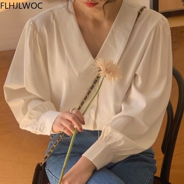 women's blouses & shirts lazy loose solid white long sleeve single breasted button cute sweet women korea japan style ruffled chic
women's blouses & shirts lazy loose solid white long sleeve single breasted button cute sweet women korea japan style ruffled chic