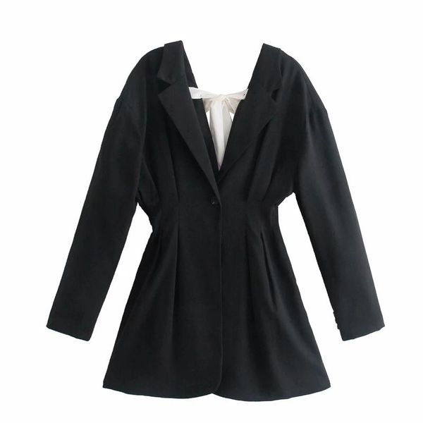 casual dresses woman fashion autumn black mini suit dress women elegant long sleeve back tie v-neck backless office ladies' 2021, Black;gray
casual dresses woman fashion autumn black mini suit dress women elegant long sleeve back tie v-neck backless office ladies' 2021, Black;gray