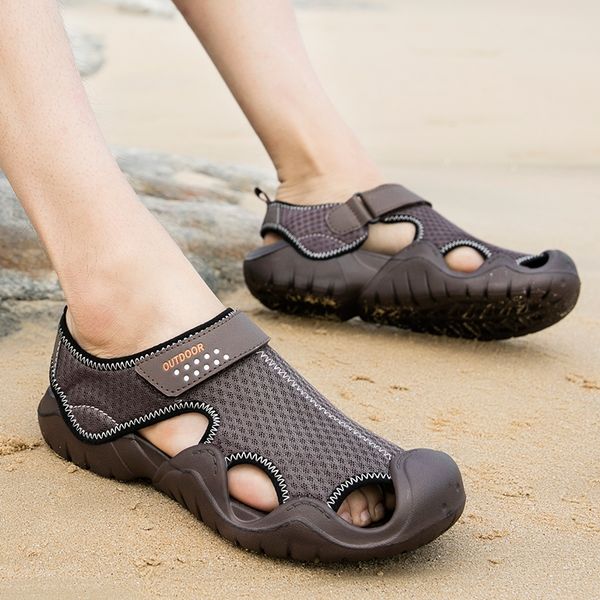 mens designer shoes sandals slippers luxury summer breathable fashion thick sole closed toe for hiking wading fishing beach, Black
mens designer shoes sandals slippers luxury summer breathable fashion thick sole closed toe for hiking wading fishing beach, Black