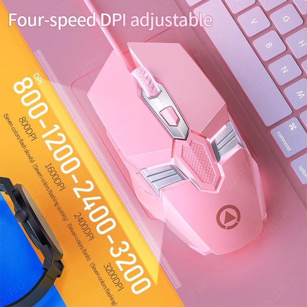 mice wired game mouse usb 6 buttons 3200dpi breathing light for computer desknotebook gaming mause office internet
mice wired game mouse usb 6 buttons 3200dpi breathing light for computer desknotebook gaming mause office internet