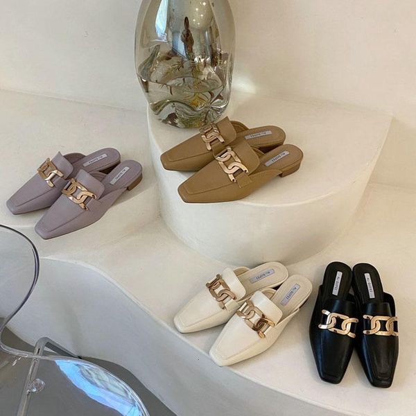 spring fashion women flat slippers close toe british style mule shoes brand loafer casual slip on slides outdoor flip flops, Black
spring fashion women flat slippers close toe british style mule shoes brand loafer casual slip on slides outdoor flip flops, Black