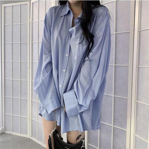 women's blouses & shirts 2021 ladies fashion loose white shirt women spring autumn solid color female casual long sleeve blouse w29
women's blouses & shirts 2021 ladies fashion loose white shirt women spring autumn solid color female casual long sleeve blouse w29