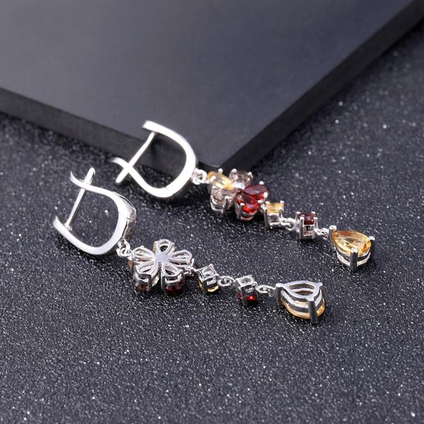 gems ballet natural garnet smoky quartz citrine gemstone drop earrings 925 sterling silver long earrings fine jewelry for women, Golden;silver
gems ballet natural garnet smoky quartz citrine gemstone drop earrings 925 sterling silver long earrings fine jewelry for women, Golden;silver