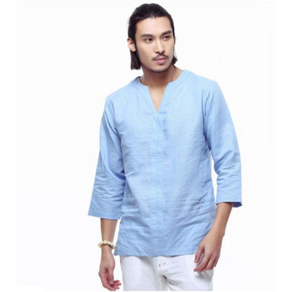 men's casual shirts style linen shirt men breathable white soft three quarter camisa masculina chinese plus size 4xl/5xl regular, White;black
men's casual shirts style linen shirt men breathable white soft three quarter camisa masculina chinese plus size 4xl/5xl regular, White;black
