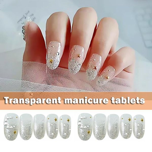 women's nail patch with long round head and transparent silver glitter @me false nails, Red;gold
women's nail patch with long round head and transparent silver glitter @me false nails, Red;gold