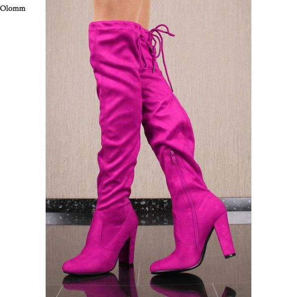 boots olomm women over the knee spring side zipper block heel pointed toe 10 colors party shoes plus us size 5-15, Black
boots olomm women over the knee spring side zipper block heel pointed toe 10 colors party shoes plus us size 5-15, Black
