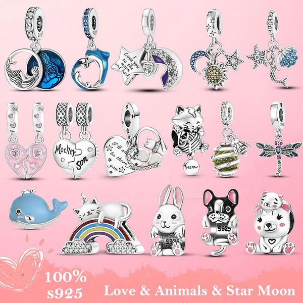other 2021 925 sterling silver mermid whale pendant moon bee bear charms mother heart & cat charm fit bracelet jewelry diy
other 2021 925 sterling silver mermid whale pendant moon bee bear charms mother heart & cat charm fit bracelet jewelry diy